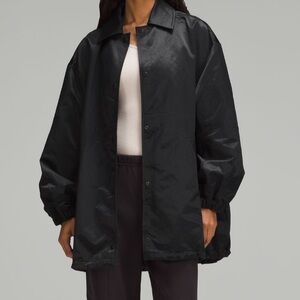 Lightweight Oversized Coaches Jacket Black Size XL